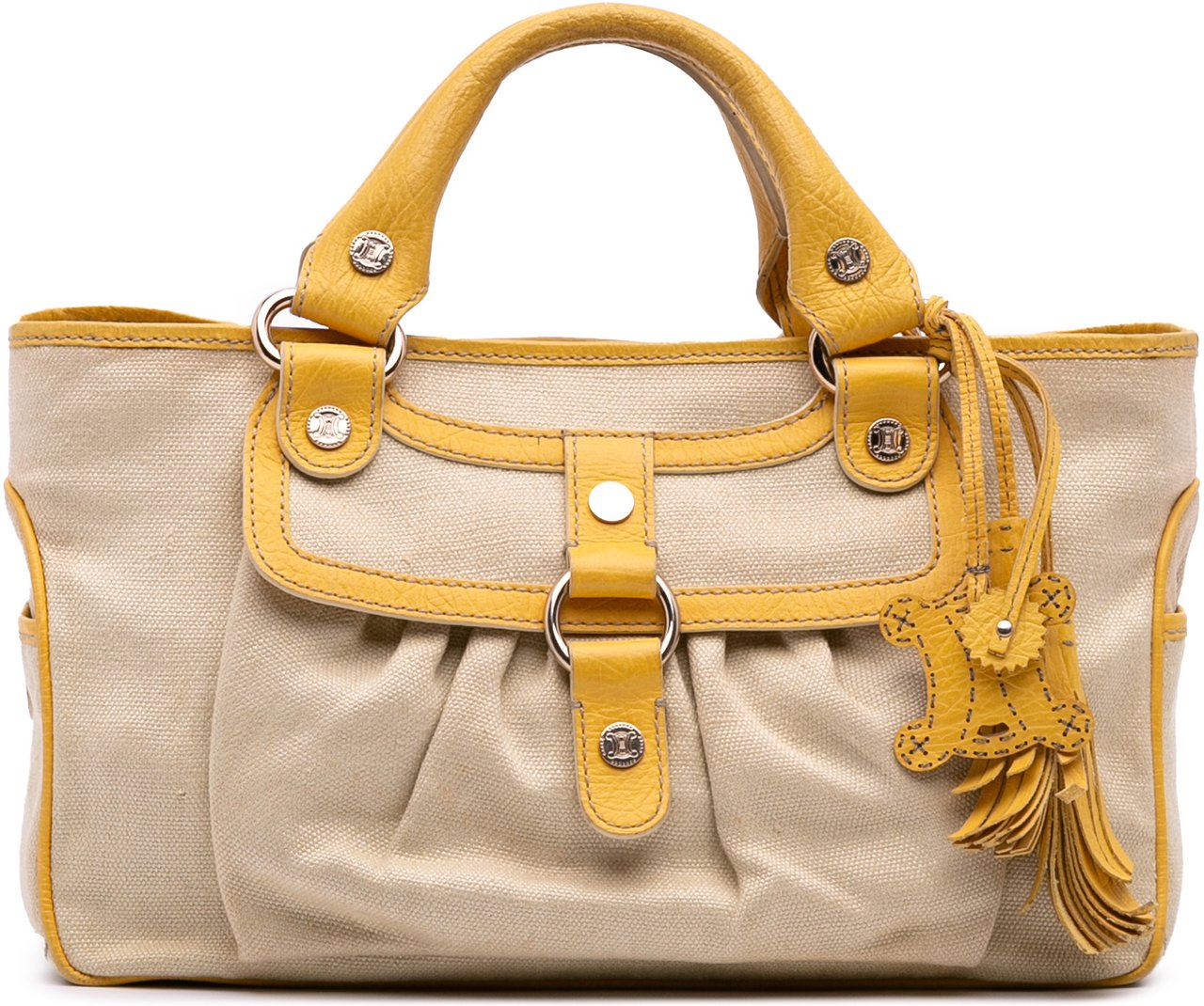 Celine Canvas Boogie Handbag Bruin