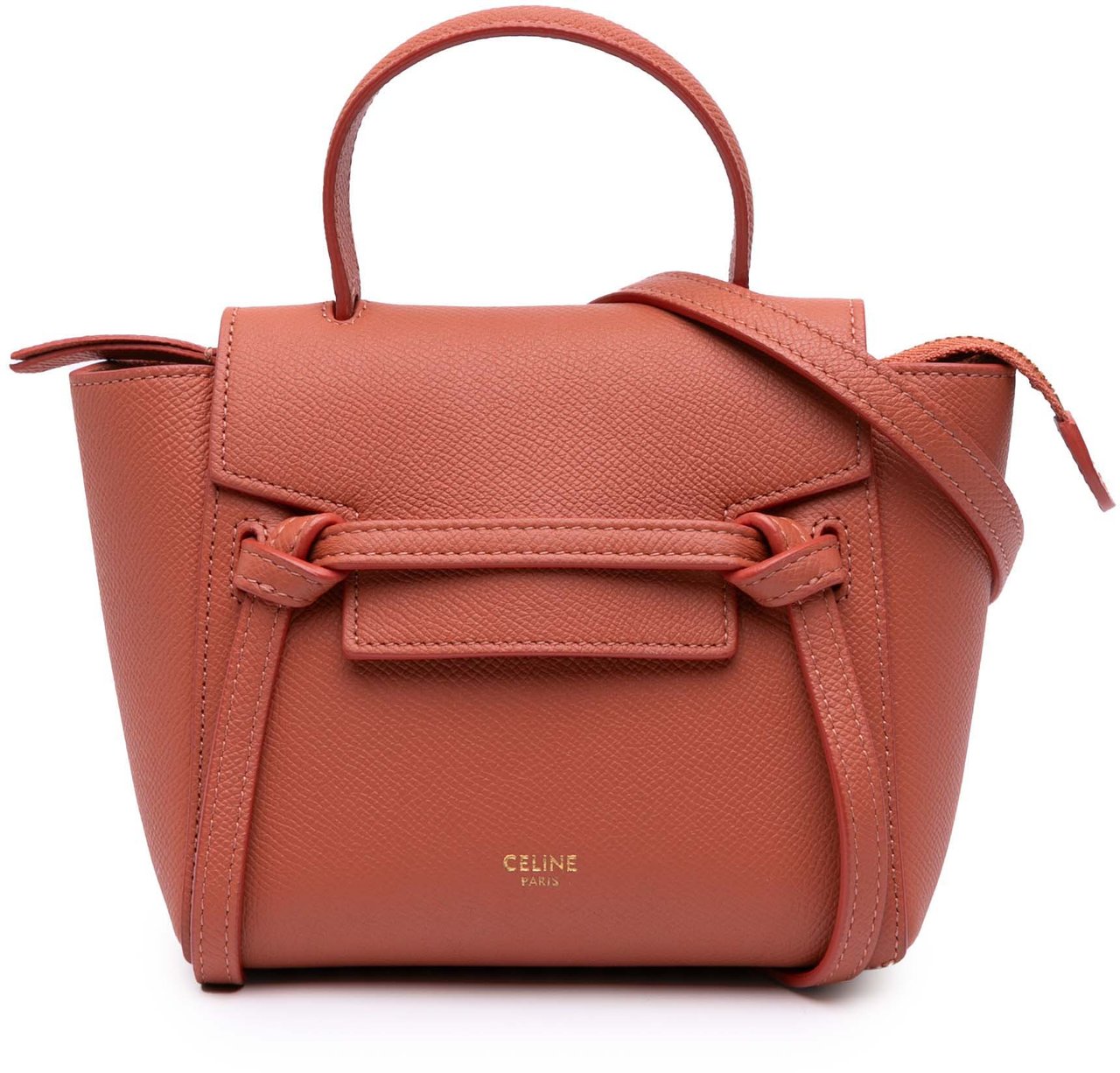 Celine Pico Grained Calfskin Belt Bag Oranje