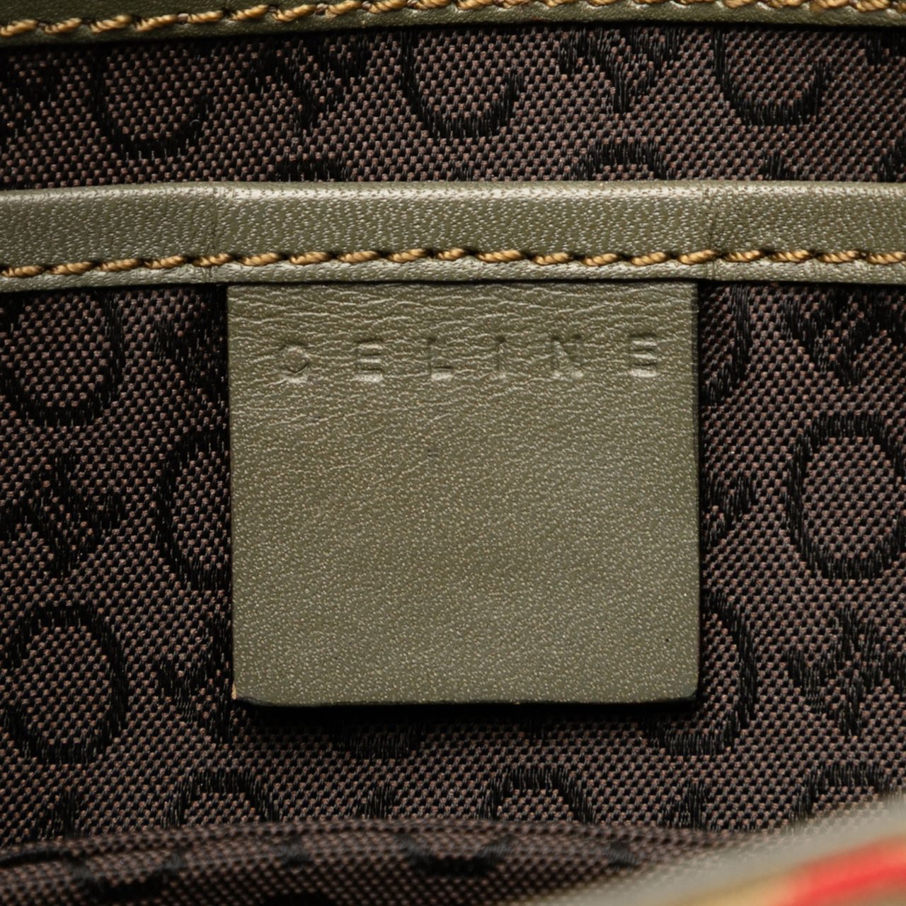 Celine C Macadam Canvas Shoulder Bag Bruin