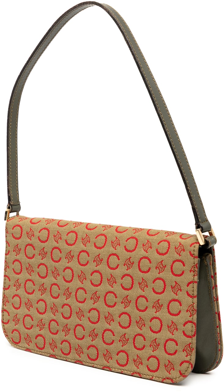 Celine C Macadam Canvas Shoulder Bag Bruin