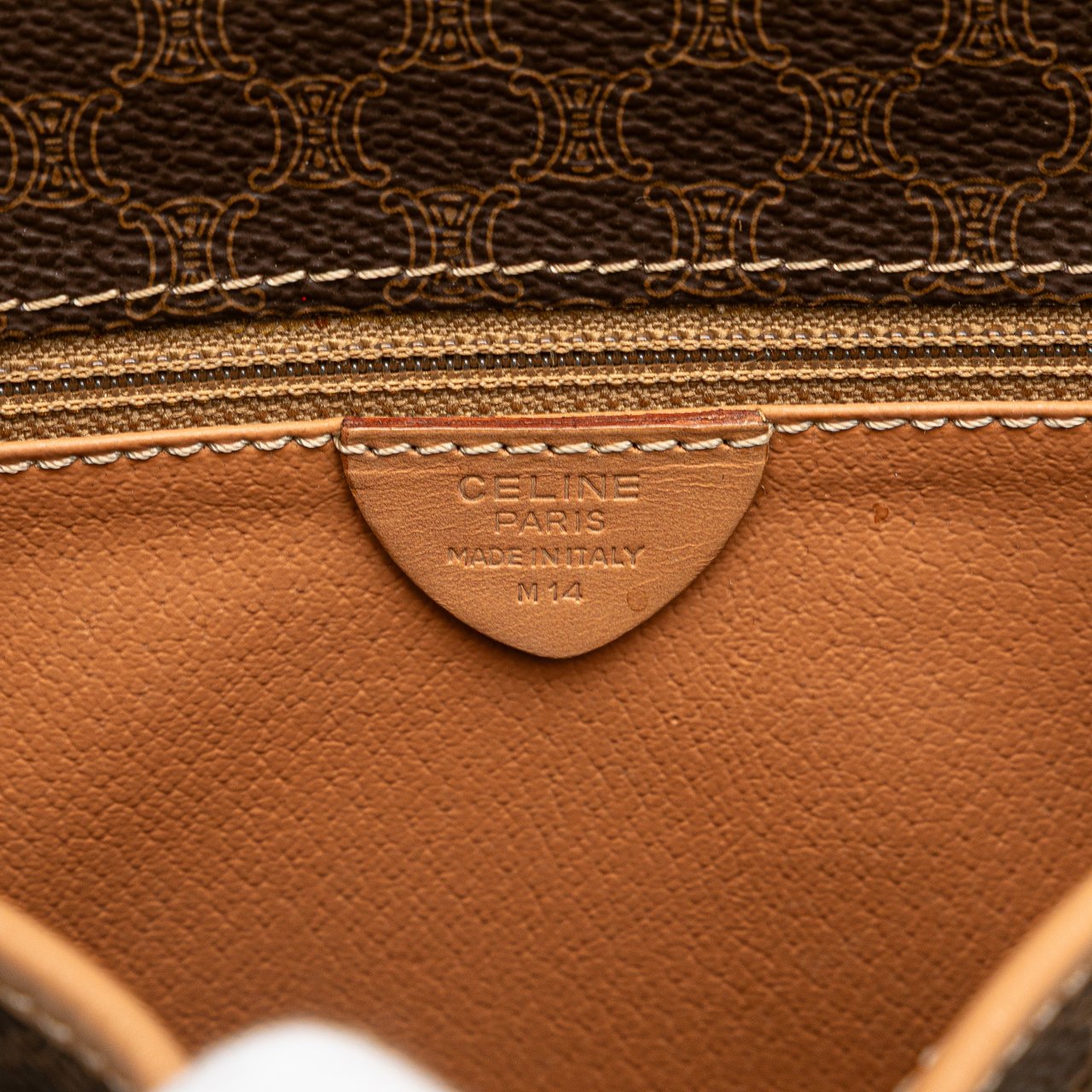 Celine Macadam Coated Canvas Crossbody Bruin