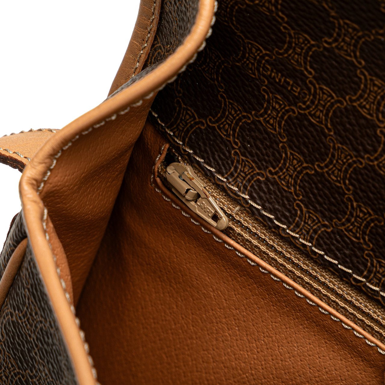 Celine Macadam Coated Canvas Crossbody Bruin