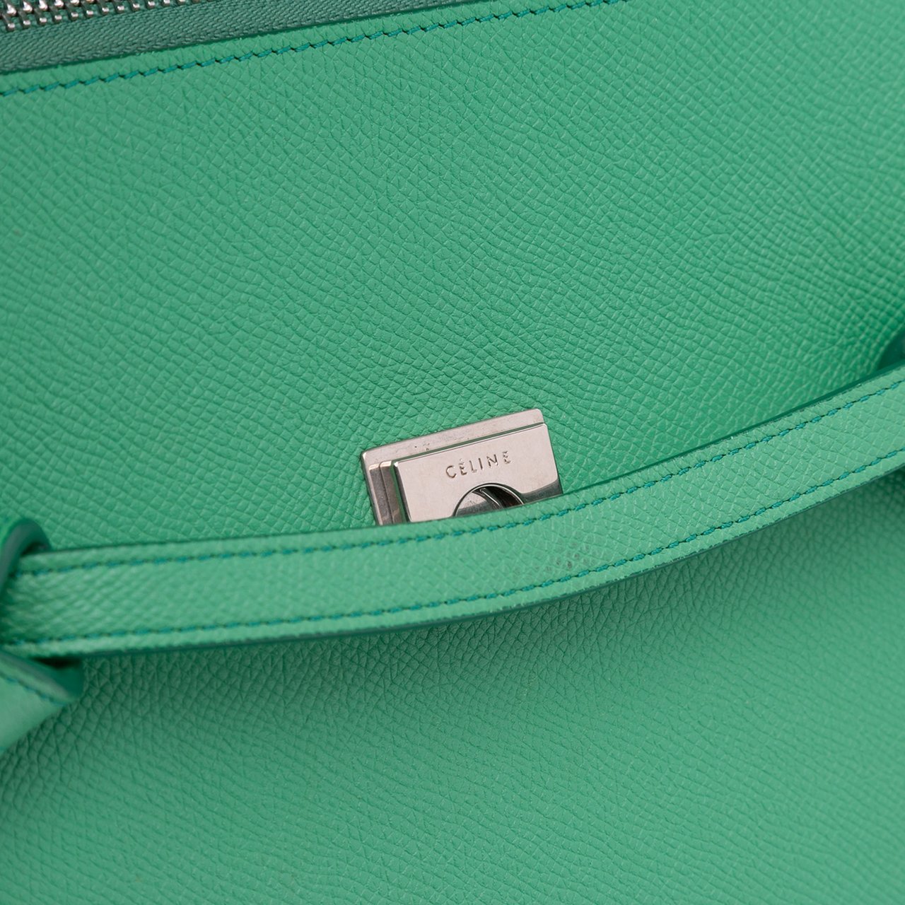 Celine Mini Grained Calfskin Belt Bag Groen