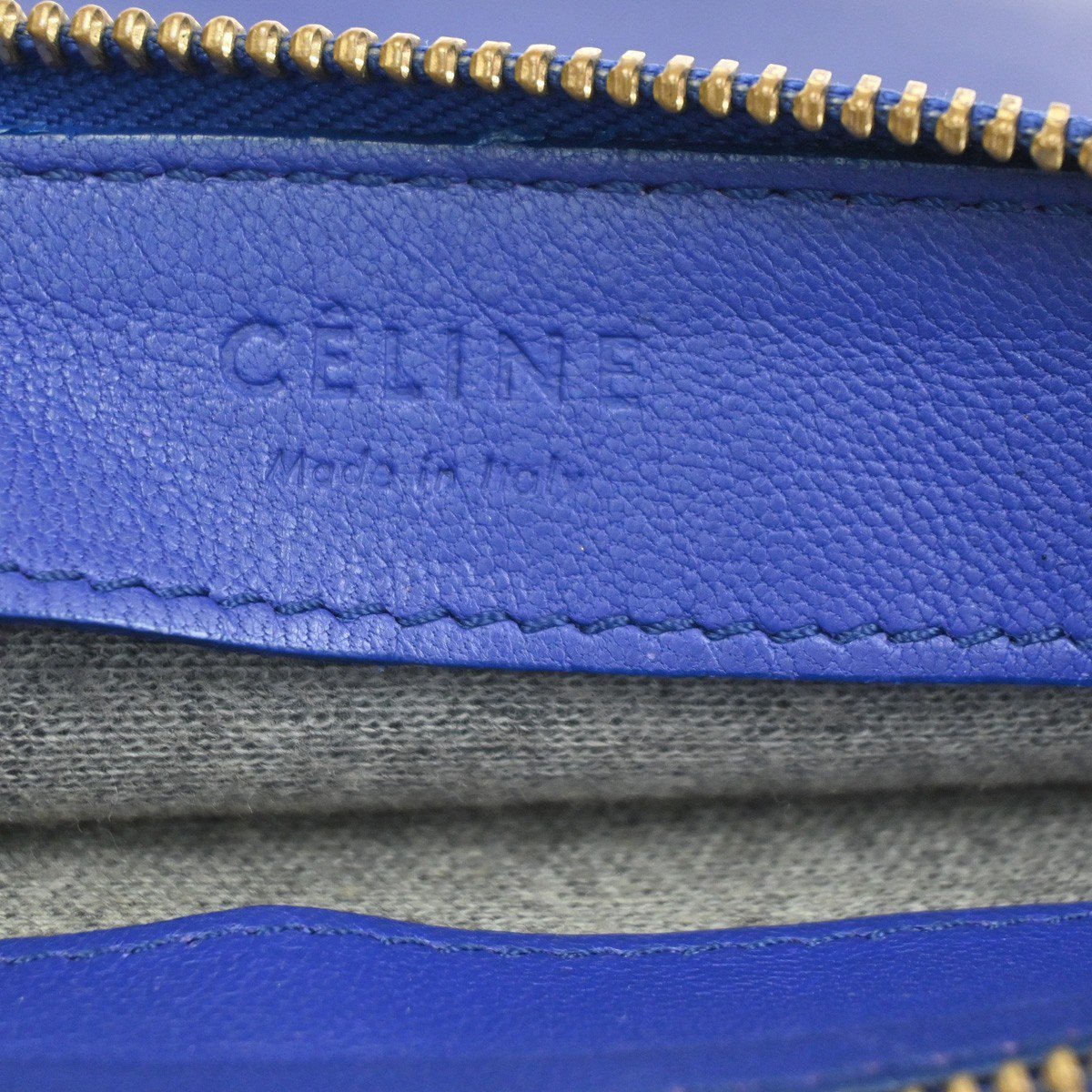 Celine Trio Crossbody Bag Leather Small Blauw