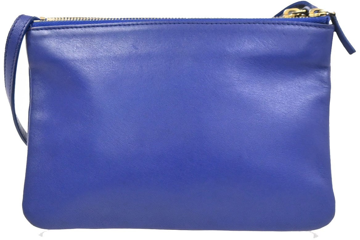 Celine Trio Crossbody Bag Leather Small Blauw