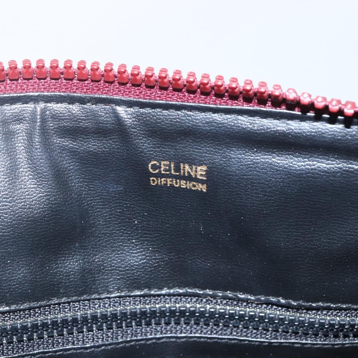 Celine Celine Vintage Macadam Shoulder Bag Leather Rood