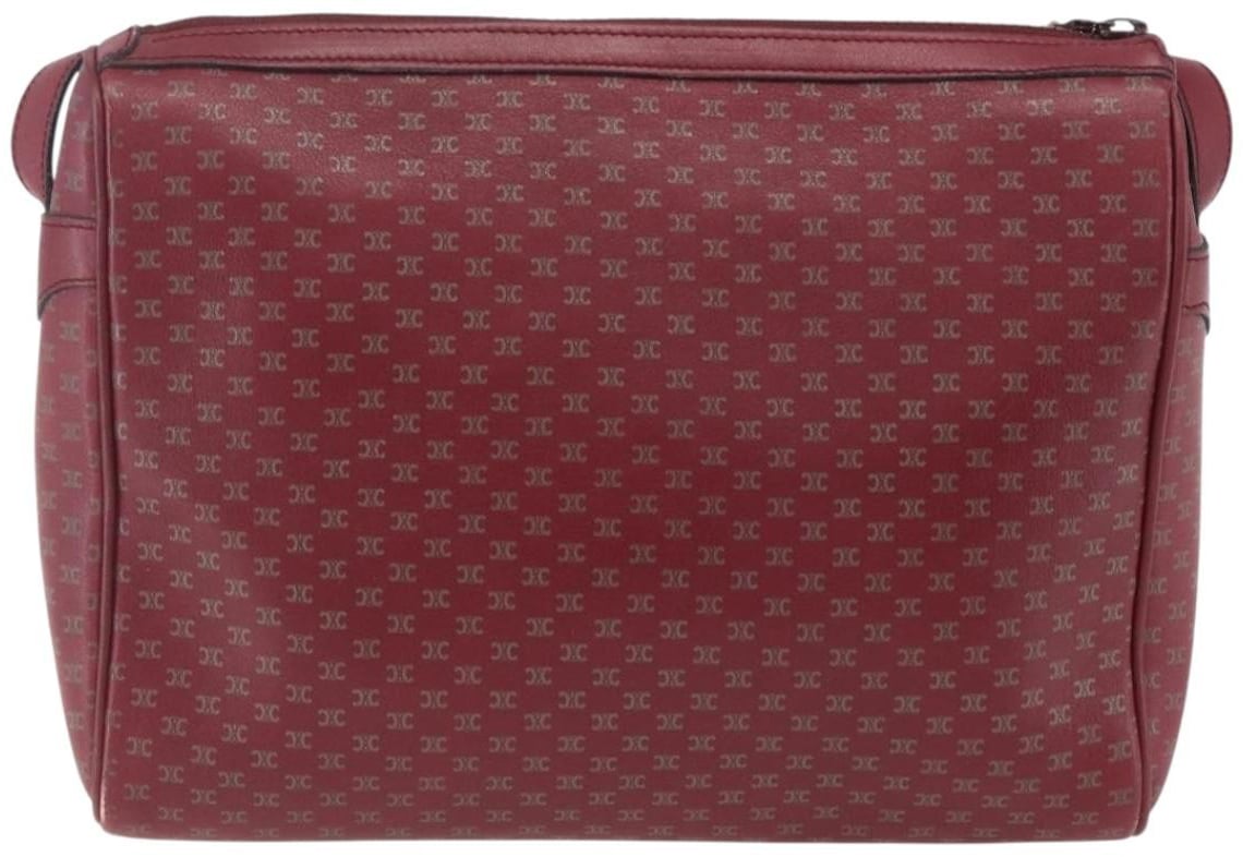 Celine Celine Vintage Macadam Shoulder Bag Leather Rood