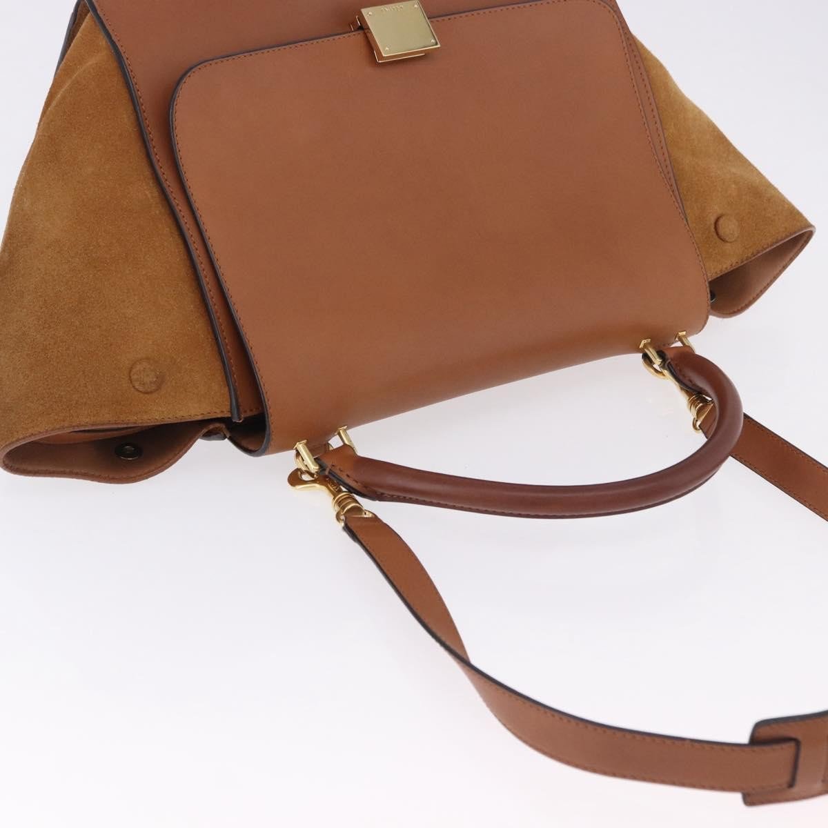 Celine Trapeze Leather Large Bruin