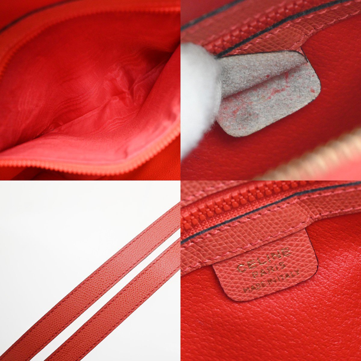 Celine Celine Vintage Convertible Bowler Bag Leather Medium Rood