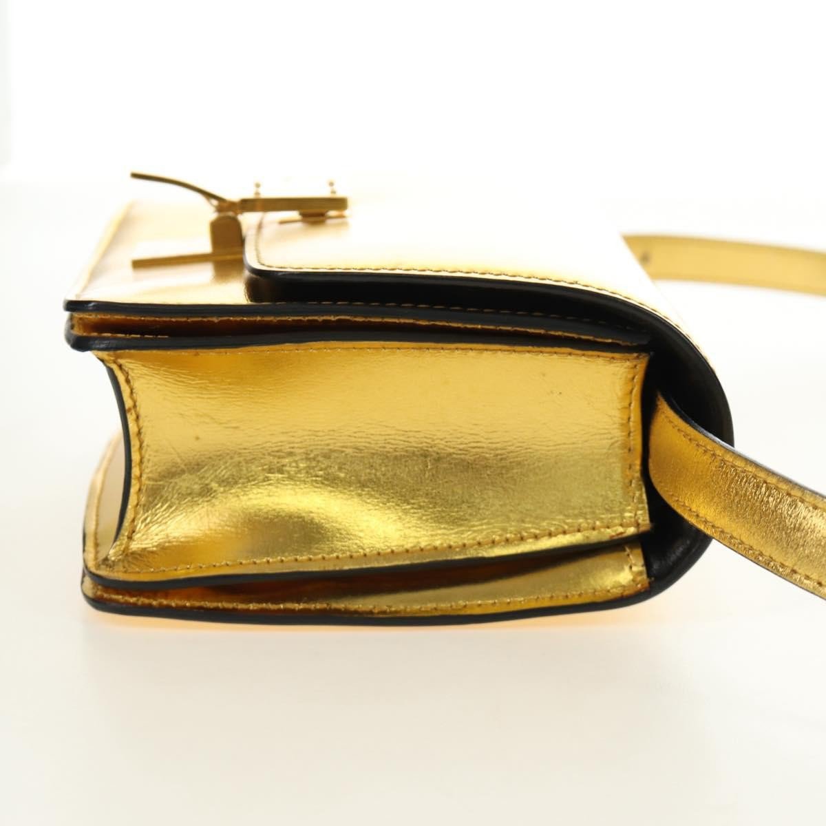 Celine Flap Shoulder Leather Goud