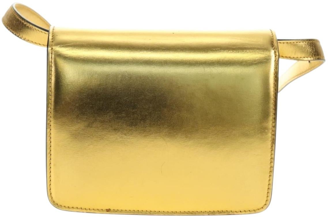 Celine Flap Shoulder Leather Goud