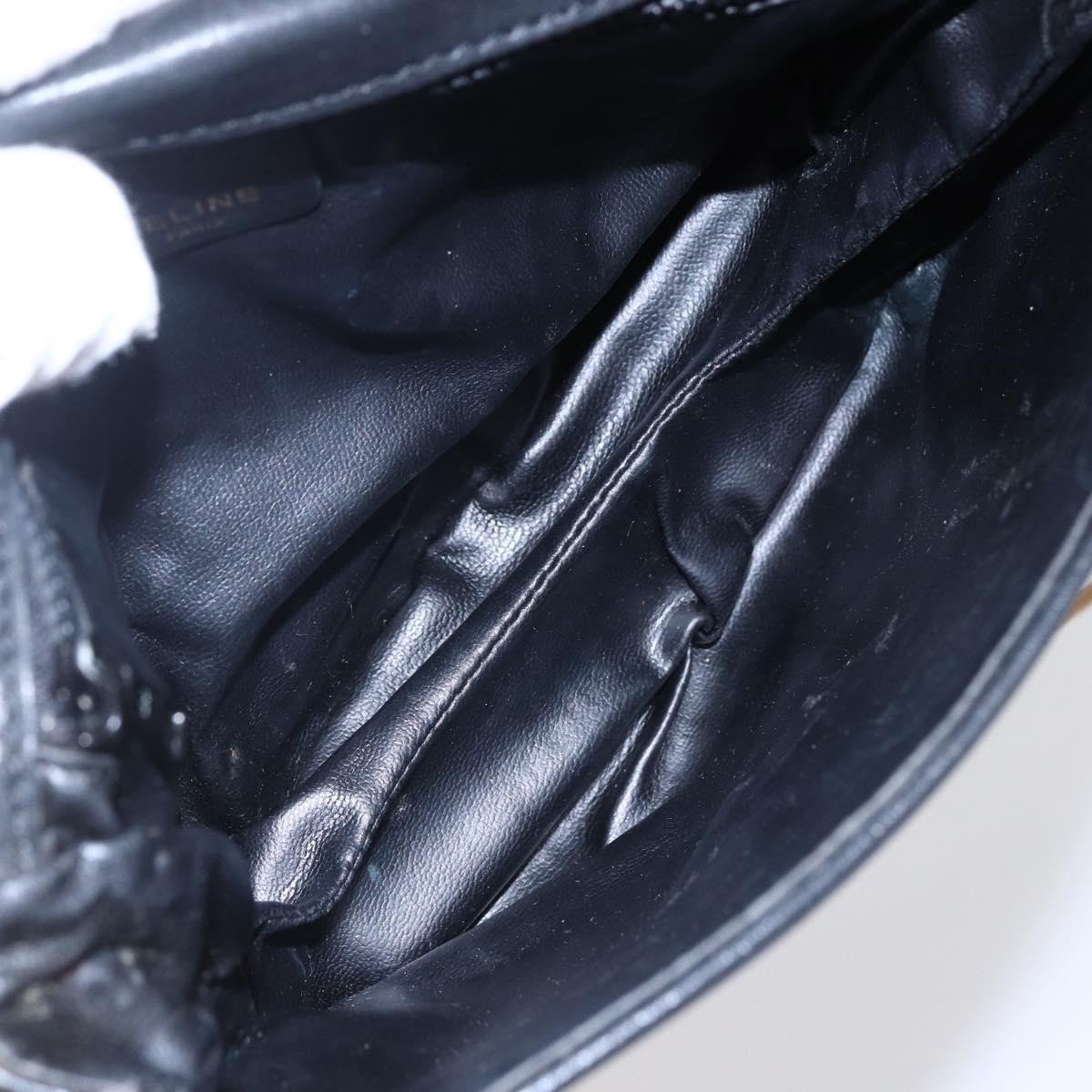 Celine Celine Flap Shoulder Bag Leather Zwart