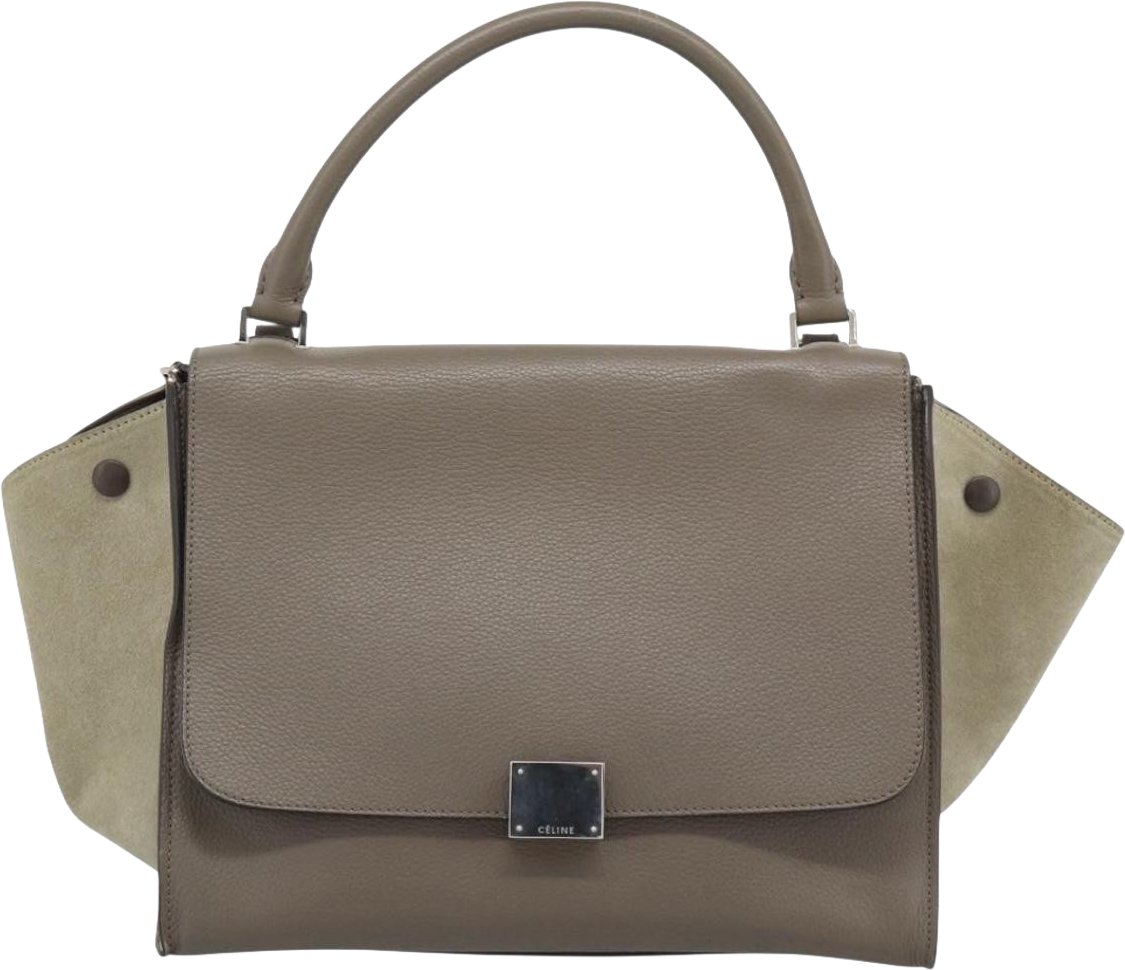 Celine Trapeze Leather with Suede Medium Grijs