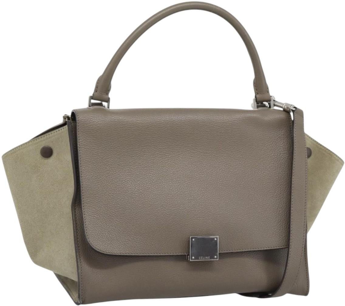 Celine Trapeze Leather with Suede Medium Grijs