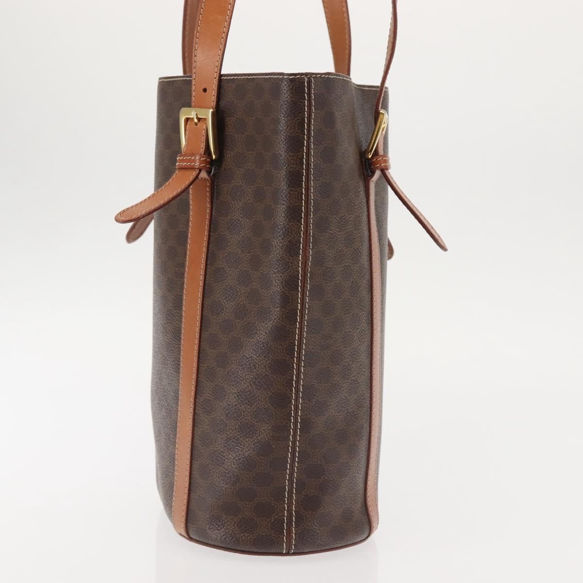 Celine Celine Bucket Bag Triomphe Coated Canvas Small Bruin