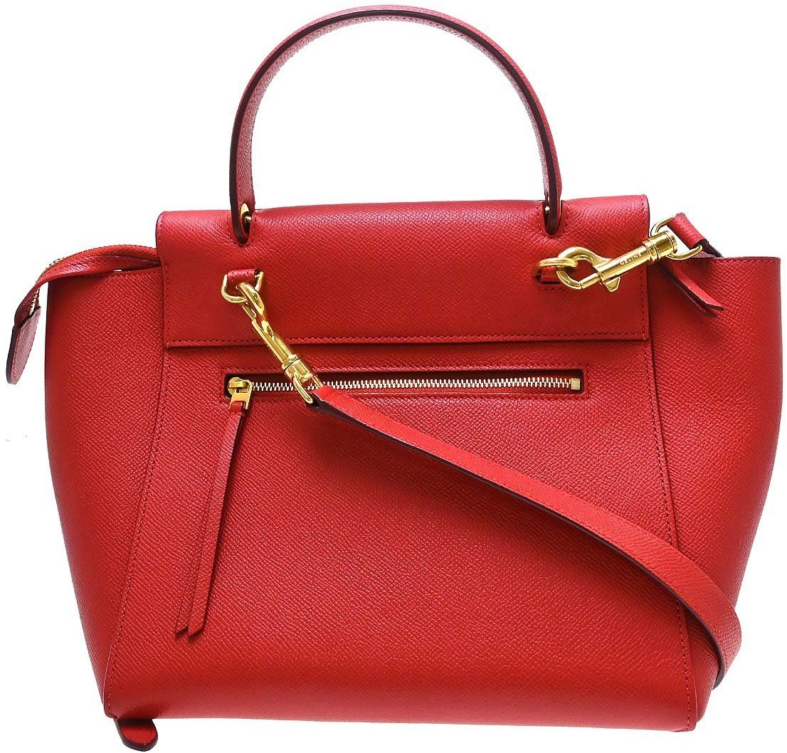 Celine Belt Calfskin Medium Rood