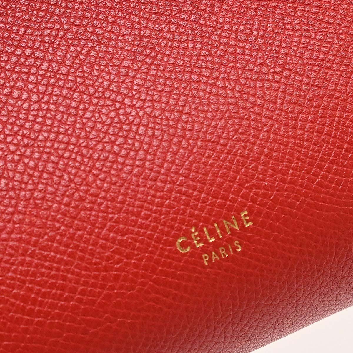 Celine Belt Calfskin Medium Rood