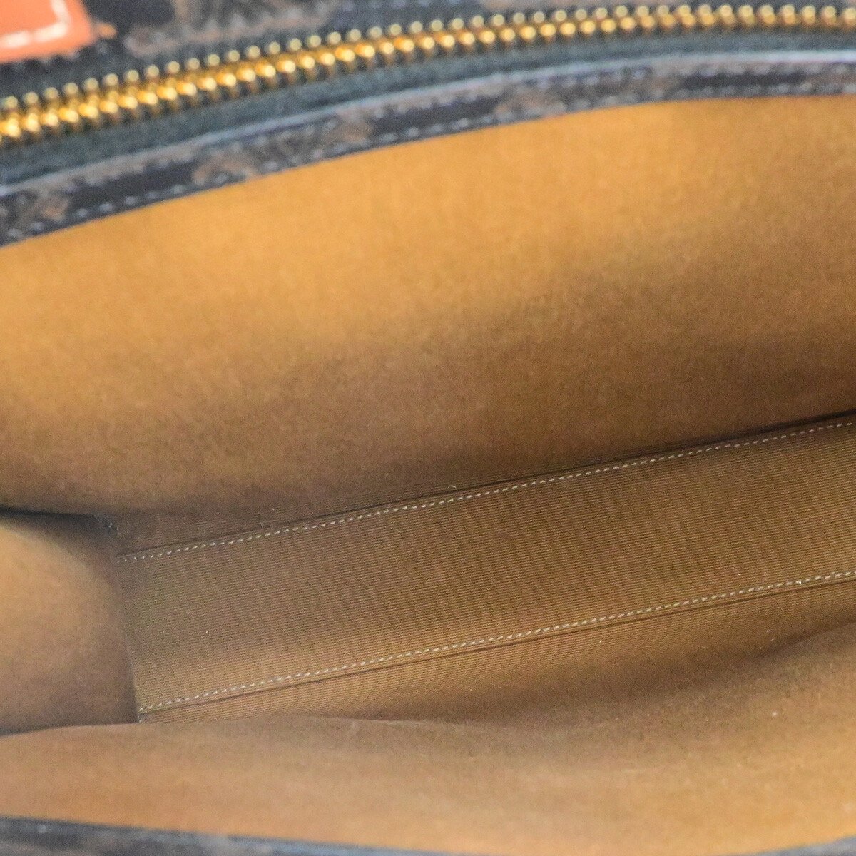 Celine Vertical Cabas Tote Triomphe Coated Canvas Small Bruin