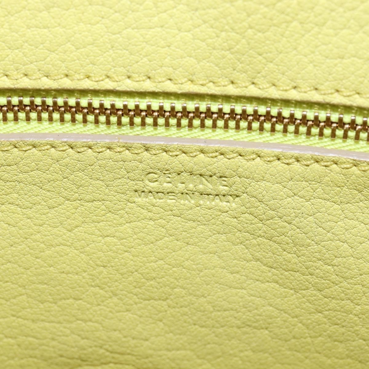 Celine Celine Tie Knot Tote Smooth Leather Mini Geel