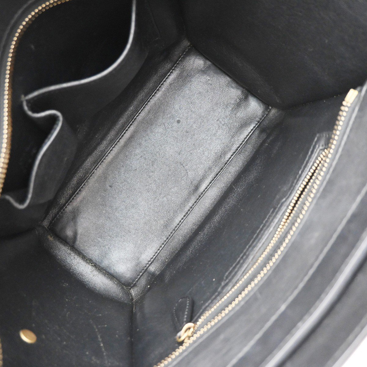 Celine Bicolor Luggage Leather Micro Zwart