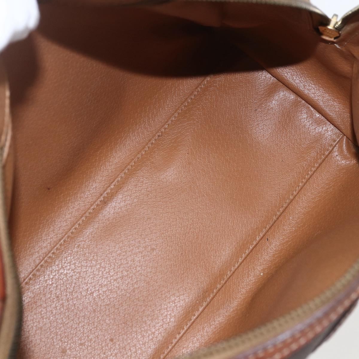 Celine Celine Boston Bag Triomphe Coated Canvas Small Bruin