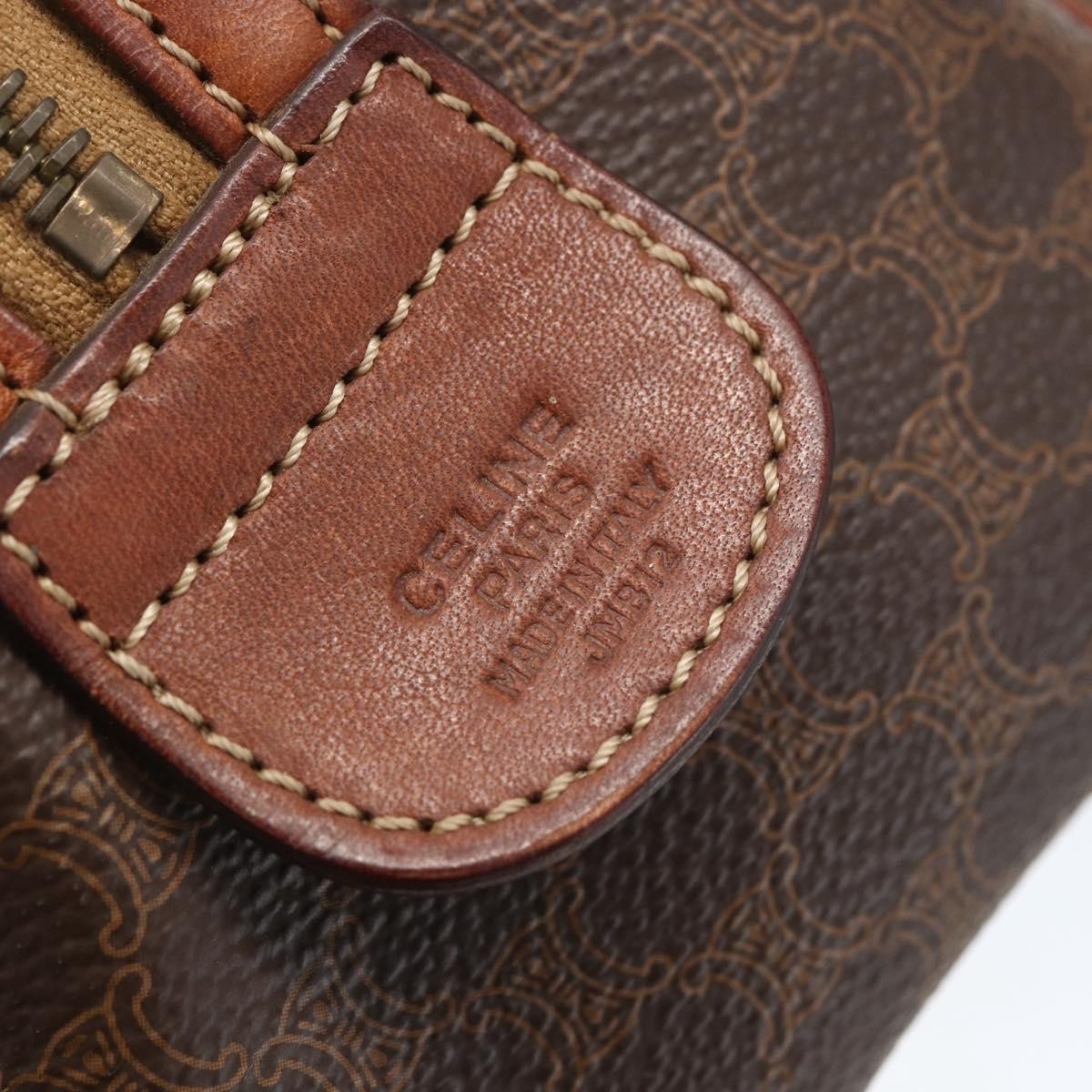 Celine Celine Boston Bag Triomphe Coated Canvas Small Bruin