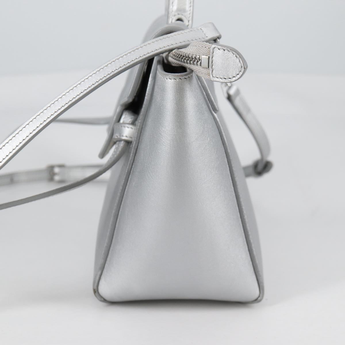 Celine Celine Belt Bag Textured Leather Mini Zilver