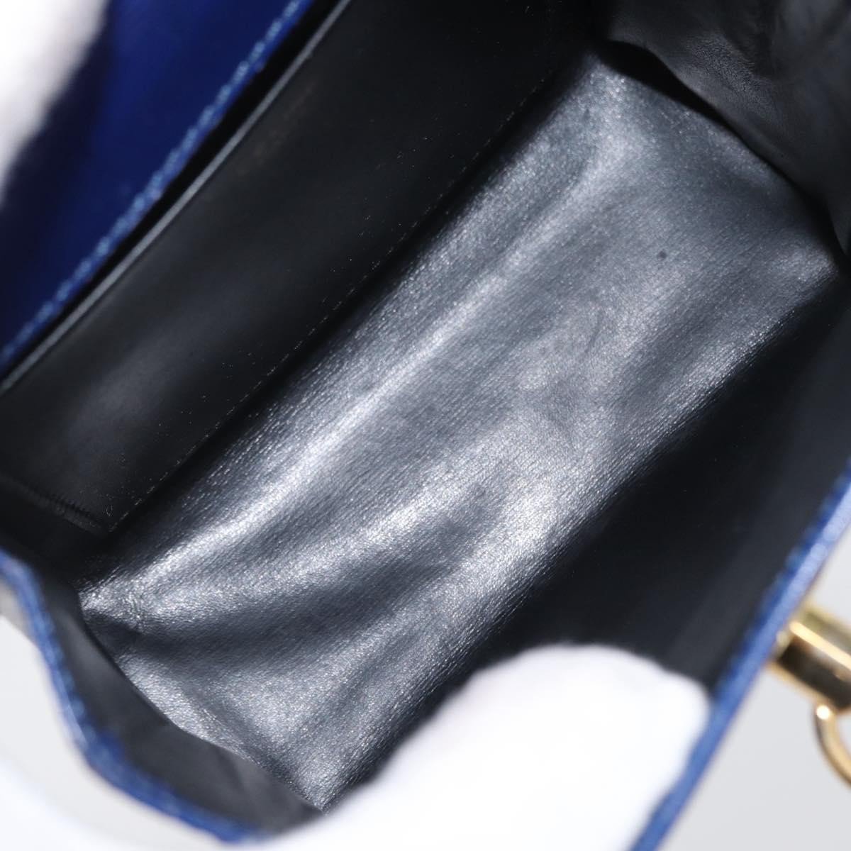 Celine Celine Vintage Logo Top Handle Bag Leather Medium Blauw