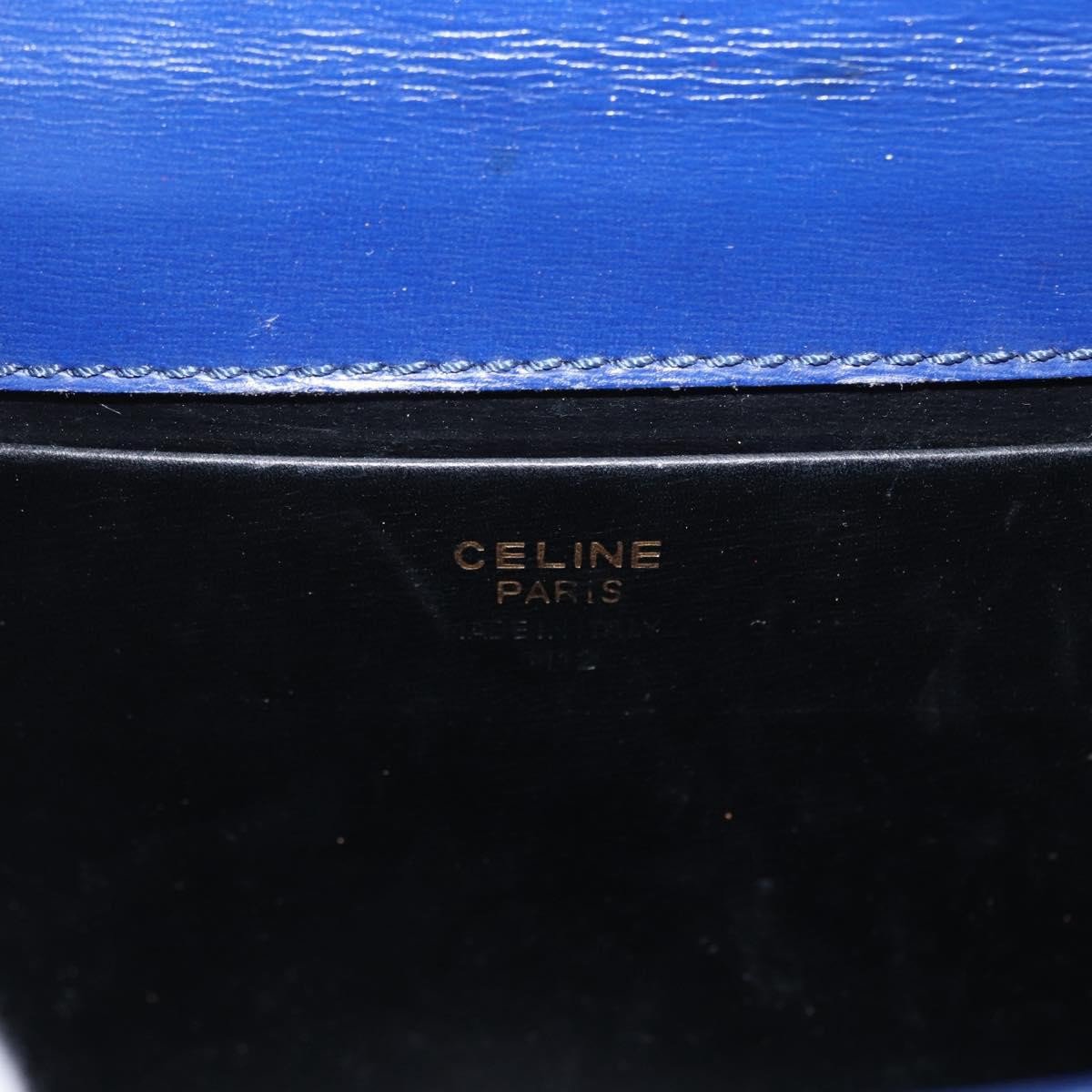 Celine Celine Vintage Logo Top Handle Bag Leather Medium Blauw
