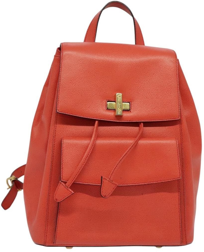 Celine Celine Backpack Leather Oranje