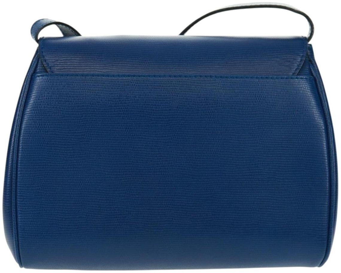 Celine Celine Vintage Circle Logo Crossbody Bag Leather Small Blauw