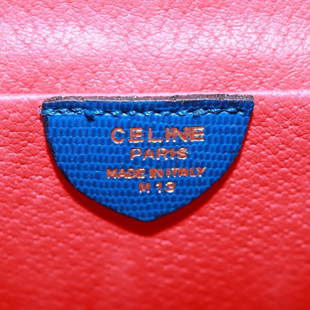 Celine Celine Vintage Circle Logo Crossbody Bag Leather Small Blauw