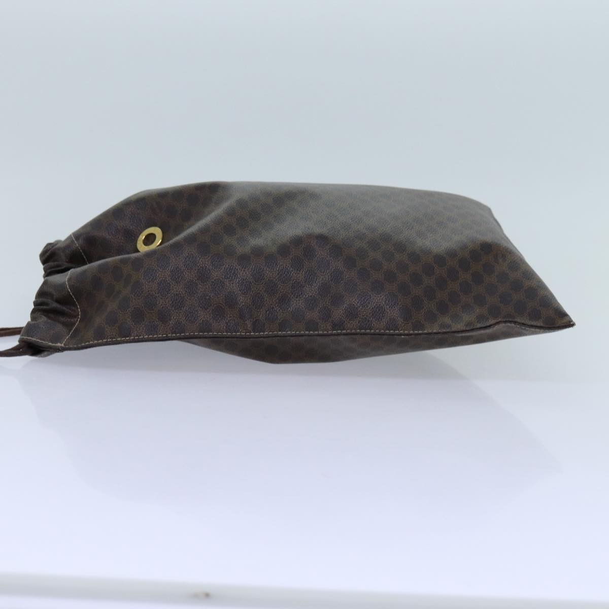 Celine Celine Triomphe Drawstring Bucket Bag Raffia with Leather Teen Bruin