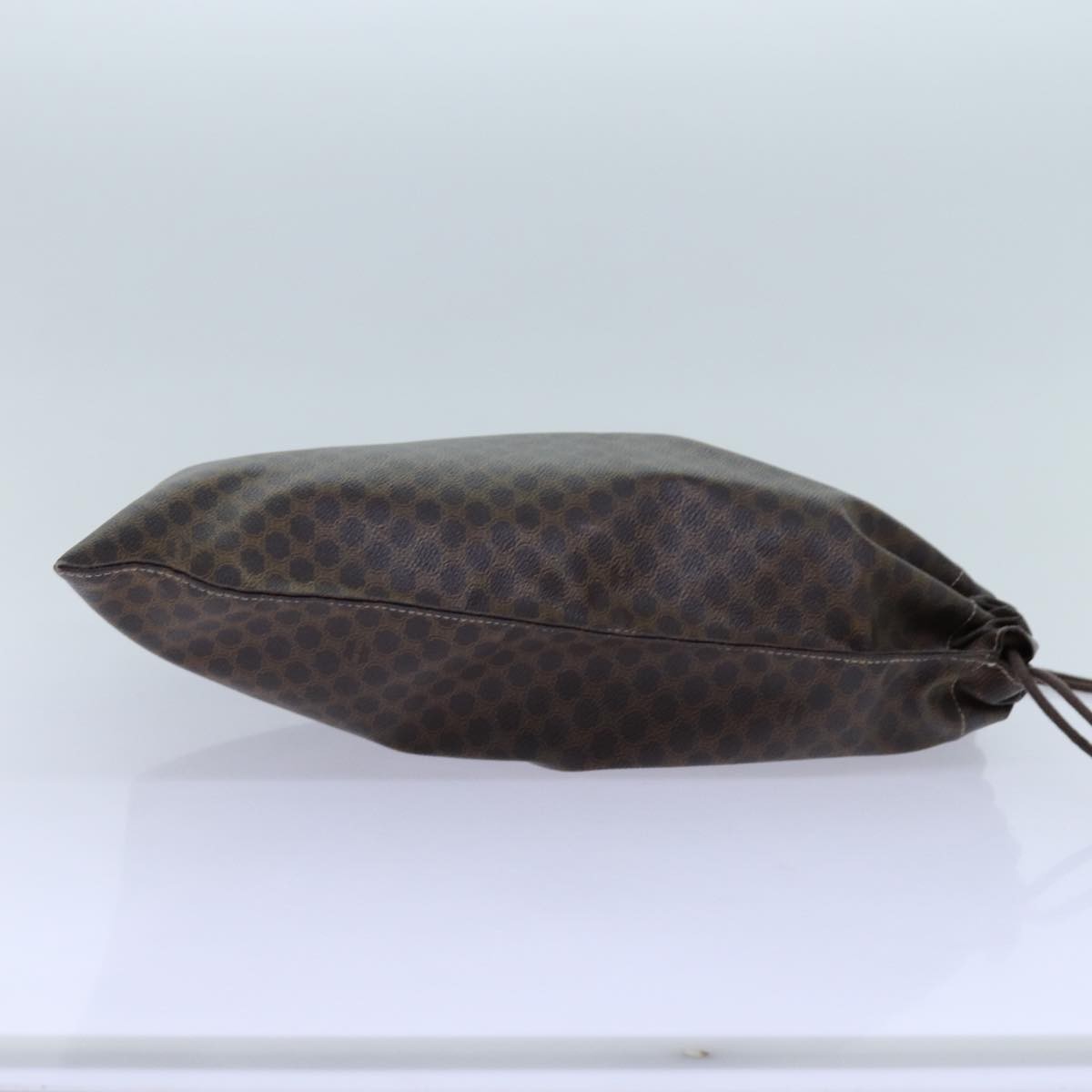 Celine Celine Triomphe Drawstring Bucket Bag Raffia with Leather Teen Bruin