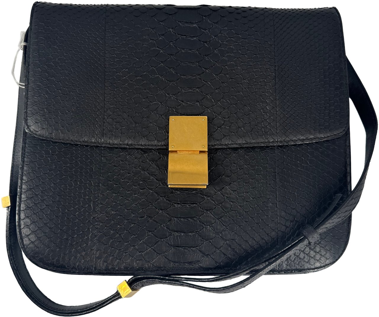 Celine Triomphe Shoulder Bag Python Zwart
