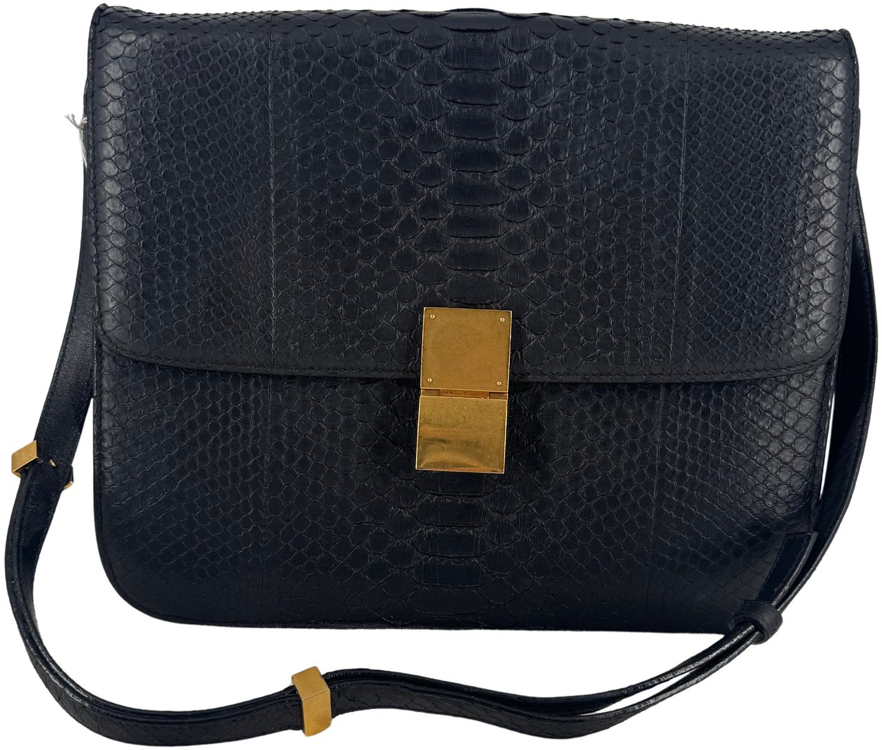 Celine Triomphe Shoulder Bag Python Zwart