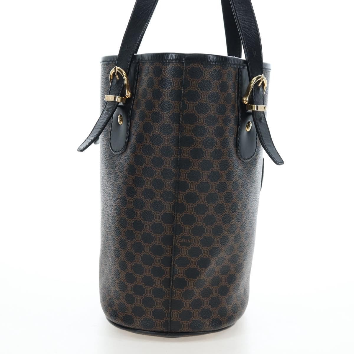Celine C Macadam Tote PVC leather/ Macadam canvas Zwart