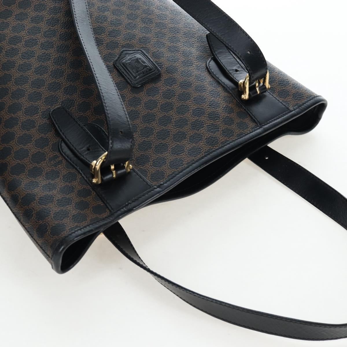 Celine C Macadam Tote PVC leather/ Macadam canvas Zwart