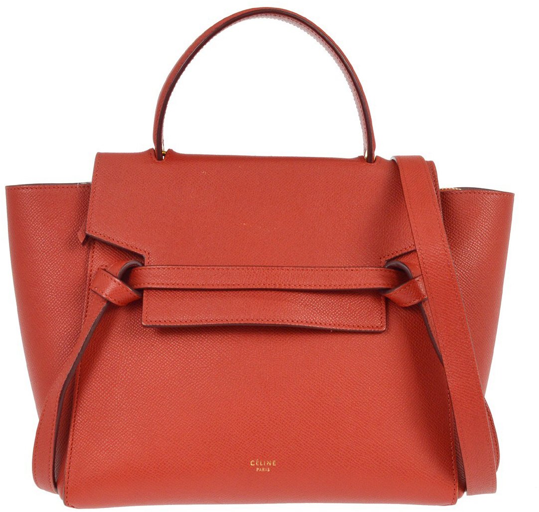 Celine Celine Belt Bag Textured Leather Micro Rood