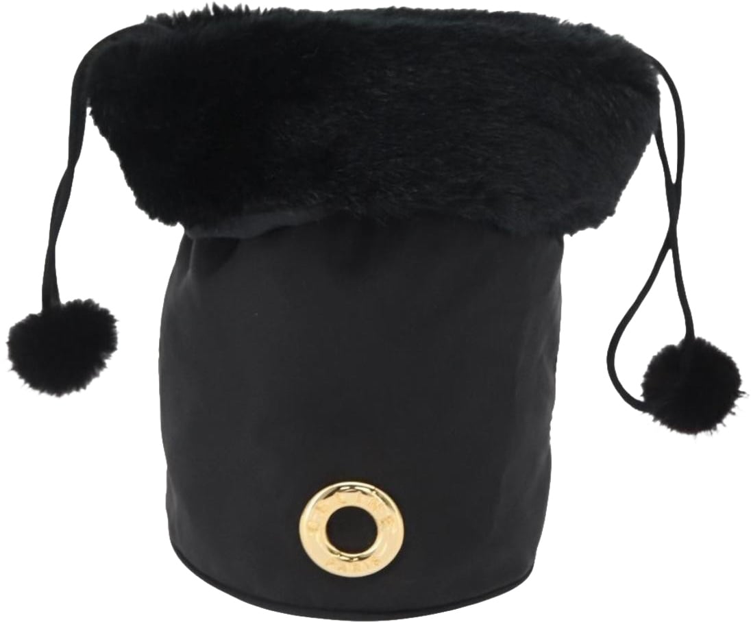 Celine Vintage Pouch Nylon Zwart