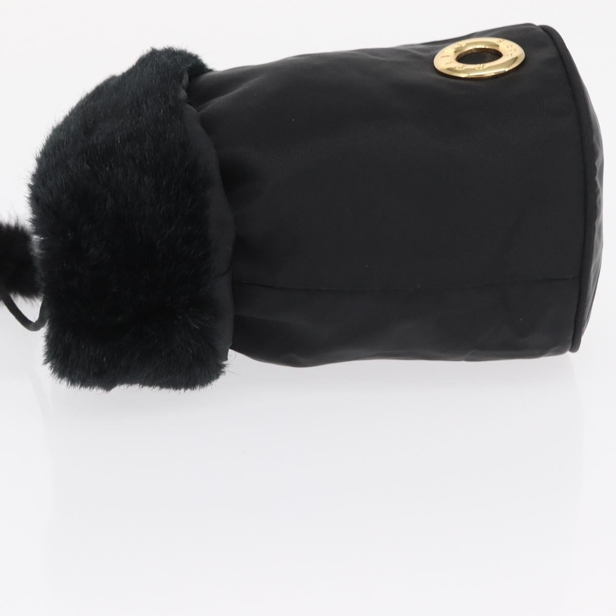 Celine Vintage Pouch Nylon Zwart