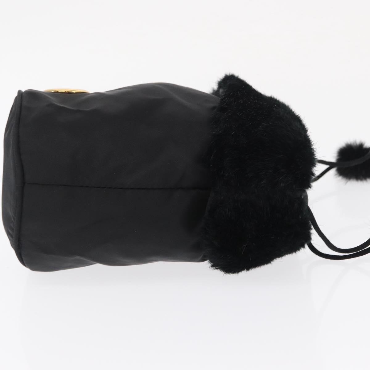 Celine Vintage Pouch Nylon Zwart