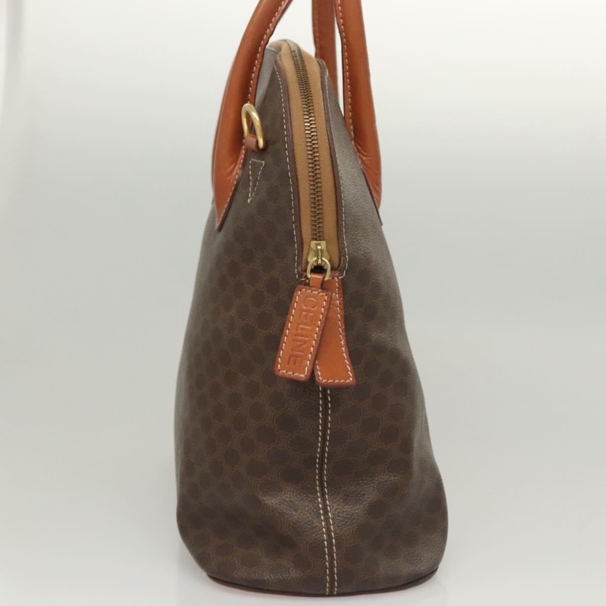 Celine Macadam Handbag Macadam with leather Large Bruin