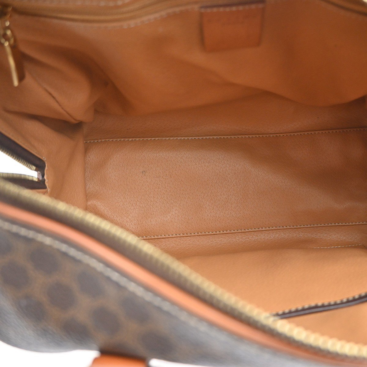 Celine Macadam Handbag Macadam with leather Medium Bruin