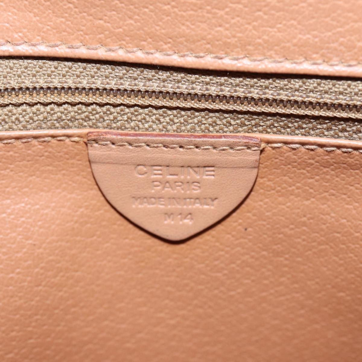 Celine Celine Vintage Saddle Flap Shoulder Bag Macadam Coated Canvas Small Bruin