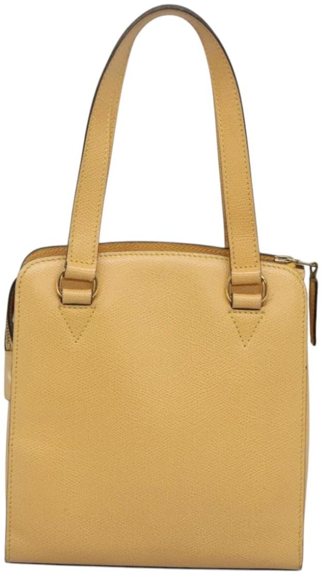 Celine Vintage Turnlock Leather Geel