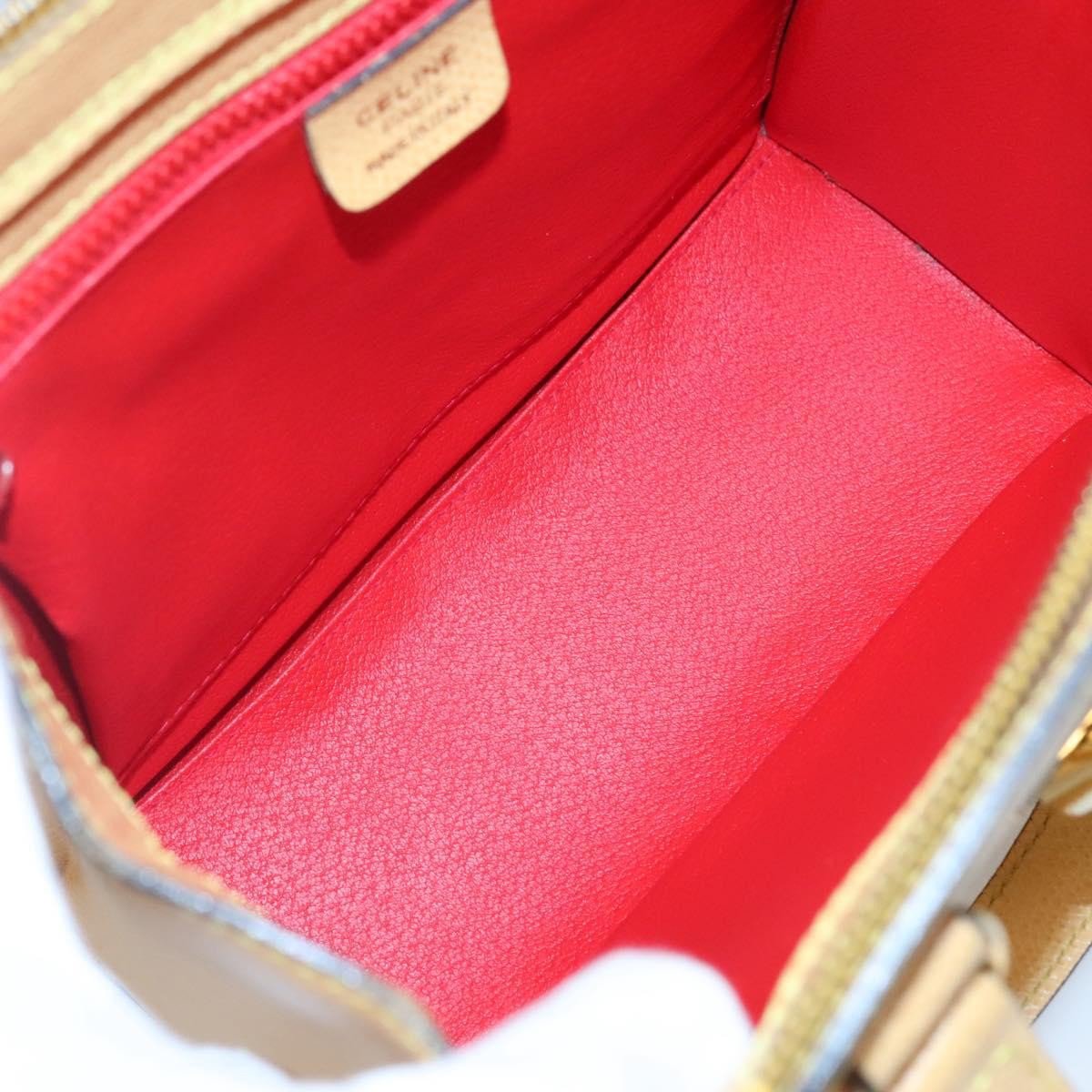 Celine Vintage Turnlock Leather Geel