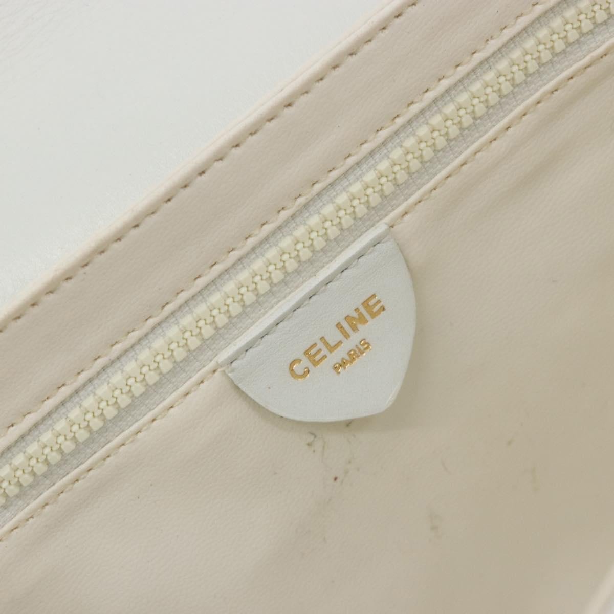 Celine Vintage Flap Quilted Leather Wit