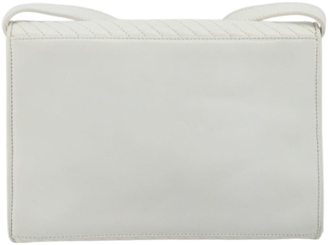 Celine Vintage Flap Quilted Leather Wit
