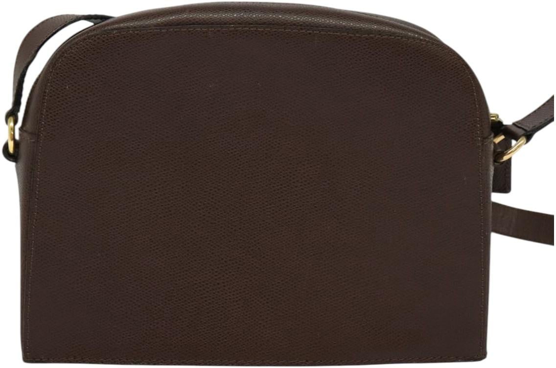 Celine Vintage Turnlock Leather Bruin